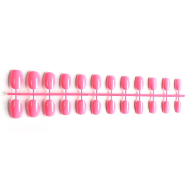 Uñas postizas Minnieouse 24 piezas para niña multicolor regalo dulce accesorios de manicura cabeza redonda