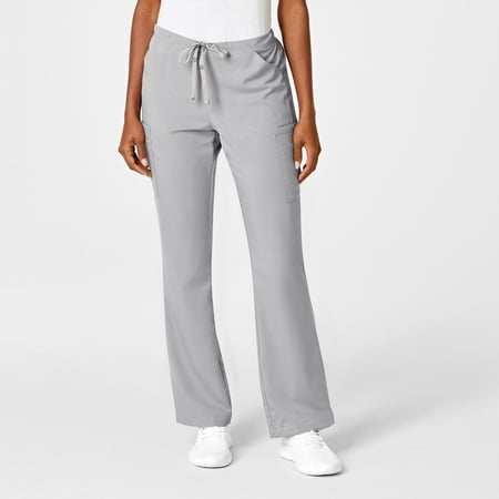 Wink PRO Women's Moderate Flare Leg Cargo Scrub Pant, Grey, 2X