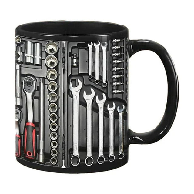 Taza de café DUMUIELD para mecánico, juego de herramientas para mecánico, regalo para mecánico de autos, kit de herramientas para manitas, herramientas de maquinista, regalo para esposo, taza de