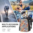 thumbnail image 5 of Defioc Set Of Travel Vintage Pattern Carry on Backpack,16.5x12.5x5.5 Personal Item Bag Carry On Backpack Water Resistant Lightweight Daypack, 5 of 7