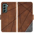 thumbnail image 6 of Compatible with Samsung Galaxy S22 5G Wallet Case and Tempered Glass Screen Protector Lanyard Leather Flip Card Holder Stand Wrist Strap Cell Phone Cover for Gaxaly S 22 22S G5 Women Men Brown, 6 of 15