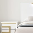 thumbnail image 5 of Kings Brand Furniture 3-Piece White/Gold Bedroom Set – King Size Wood Bed Frame with 2 Nightstands, 5 of 5