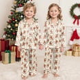 thumbnail image 5 of UAYOTSE Kids Pajamas Set Long Sleeve Button Down Sleepwear Girls Boys Set 2 Pcs Loungewear for 6 15 Years,Sizes 11-12 Years, 5 of 6