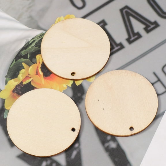 HEATSHAKING 50Pcs Diy Wood Piece For Embellishments And Plaques Beige Color