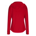 thumbnail image 5 of Nooxsoe Sun Protection Hoodie for Women Workout Hiking Tops Hood Thumbholes Outdoor Athletic Jacket Hiking Outdoor Shirts Solid Color Zip Up Hoodie Women Hooded Sun Shade Jacket Daily Wear A2-red Xl, 5 of 6