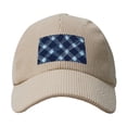 thumbnail image 4 of Baseball Cap Bent Eaves Design 6 Piece Cap Body Breathable Not Hot Plastic Cap Drag For Daily Travel Vacation Argyle Plaid Deepskyblue_4 Beige, 4 of 8
