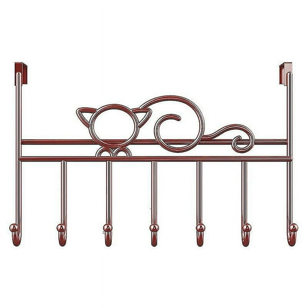 Colgador de 7 ganchos para colgar en la puerta, bolsa de arte del hierro, ropa, llavero, bufanda, soporte colgante para baño, cocina, hogar