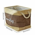thumbnail image 2 of AUQ Toy Storage Bins,Minimalist Appearance Decorative Baskets,Modern Style Storage Basket,Beige,36*26*29CM,Canvas + EVA, 2 of 4