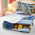 thumbnail image 4 of Manfei Cute Christmas Tree Quilt Full,Xmas Holiday Season Full Bedspread Sets,3 Pieces,1 Coverlet and 2 Pillowcases, 4 of 7