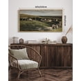 thumbnail image 4 of Drsoum Large 20x40in Natural Framed Vintage Landscape Wall Art Village Classic Wall Prints Modern Farmhouse Bedroom Hallways Living rooms Office Decor, 4 of 6