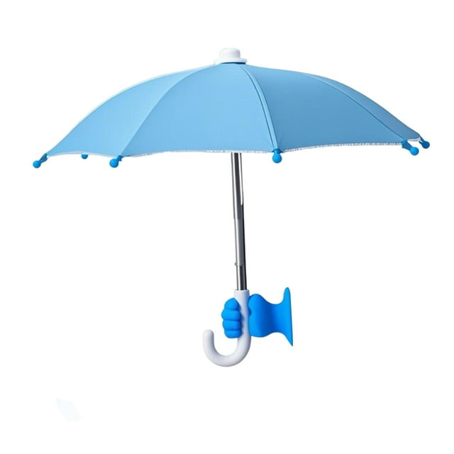 Soporte para parasol para teléfono móvil, visera para smartphone, para exteriores, bicicleta azul
