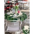 thumbnail image 5 of Outdoor Tablecloth with Umbrella Hole for Patio/Picnic/Party/Camping, Monstera Leaves Waterproof Table Cloth Round Cover Washable, Summer Green Tropical Plants Leaf Beige (Dia 54"), 5 of 8
