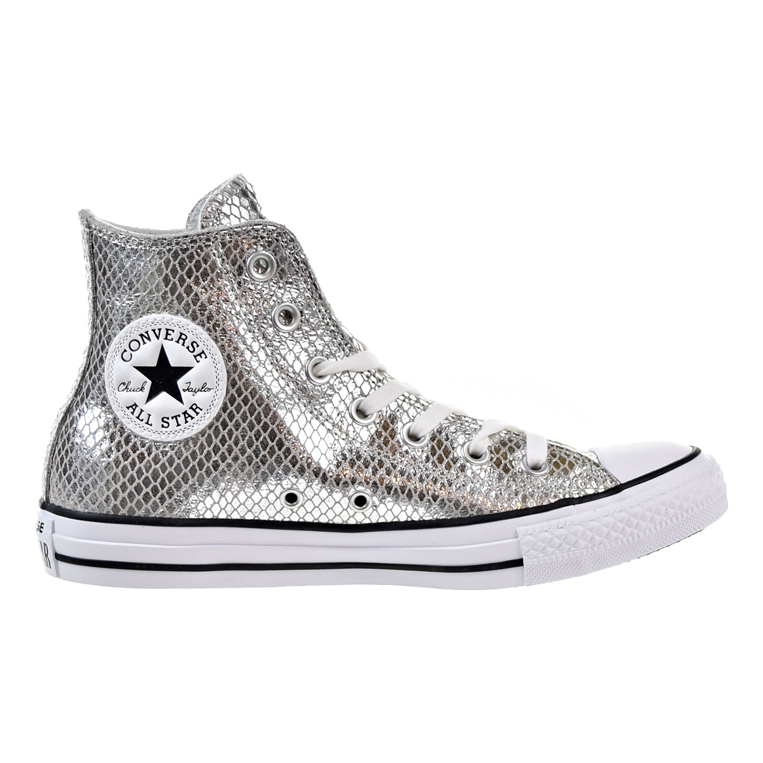 Novela de suspenso Derechos de autor Comorama Converse Chuck Taylor All Star High Top Women's Shoes Silver/Black/White  555965c - Walmart.com