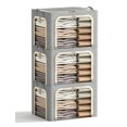 thumbnail image 1 of Cubos de almacenamiento de ropa Furnhome con 3 aberturas y marco de metal de 40 litros, 1 of 6