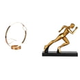 thumbnail image 1 of Portabotellas de vino,Soporte para botellas de vino,soporte para botellas de vino,estante de hierro,Estatua del corredor,Estatua de corredor Escultura de arte abstracto Figura,Estatua de, 1 of 8