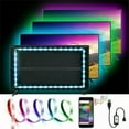 thumbnail image 2 of LNKOO LED Strip Lights, 10ft Music Sync RGB LED Strips, 5050 SMD LED Color Changing Strip Light with 17 Keys Remote Controller and 5V Power Supply, LED Lights for Bedroom, Home, TV Backlight, 2 of 7