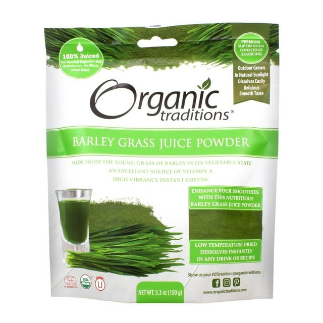 Organic Traditions - Barley Grass Juice Powder - 5.3 oz.