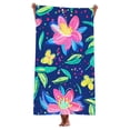thumbnail image 5 of Riecok Beach Towels Oversized Microfiber Fashion Party Summer Sand-Free Beach Towel Quick Drying Lightweight Soft Colorful for Travel Camping Beach Vacation White Free Size, 5 of 5