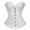 White, variant on Kilaqueen Corset Tops for Women Medieval Corset for Halloween Theme Party Costumes Button Front White Lace Up Boned Overbust Corset