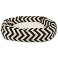thumbnail image 2 of Majestic Pet Sherpa Chevron Bagel Pet Bed for Dogs, Calming Dog Bed Washable, Medium, Black, 2 of 5