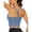 Blue, variant on FANNYC Sports Bras For Women CrissCross Back Yoga Bra Crop Tank Tops Medium Support Removable Padded Sports Bra For Workout Running Tube Vest