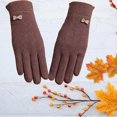 thumbnail image 4 of Guantes de invierno para mujer con pantalla táctil sensible cálidos a prueba de viento con dedos para mensajes de para mujer Púrpura Yuyangstore Guantes de invierno para mujer, 4 of 7