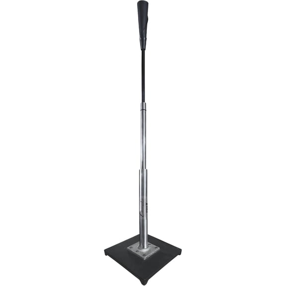 Champion Sports Adjustable (23"-43") Batting Tee for Baseball & Softball – Youth & T-Ball Hitting Training, Portable Telescoping Aluminum Stem, Heavy Duty Rubber Top & Stable Base
