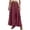 Brick Red, variant on Women's Linen Maxi Skirt, High Waist Loose Casual Culotte Skirt, 1PC, M-XXL