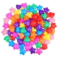 thumbnail image 1 of ColoMX 100 Uds. Bolas de plástico con diseño de estrella única, bolas de plástico, bolas de bolas de estrella, corazón, a prueba de aplastamiento, carpa de bolas de océano, juego de bolas de plástico, 1 of 7