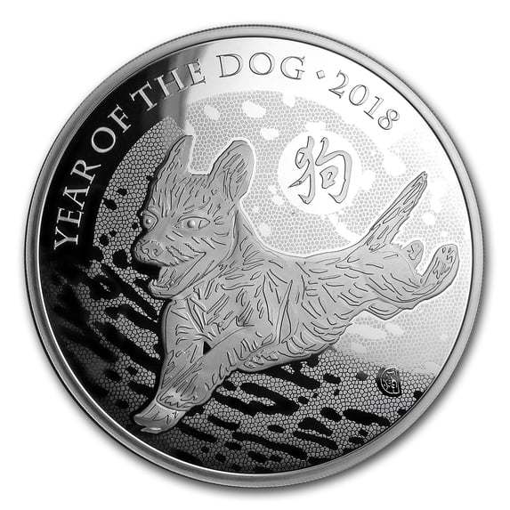 2018 Great Britain Kilo Silver Year of the Dog Proof (Box & COA)