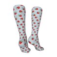 thumbnail image 3 of Pofeuu Hand Drawn Strawberry Print Stockings, Adult Running Hiking Socks for Youth and Adult-One Size, 3 of 8
