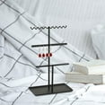 thumbnail image 6 of Kuntesetty Jewelry Display Stand Bracelet Necklace Holder 3 Tiered Stylish Earrings Display Black, 6 of 9