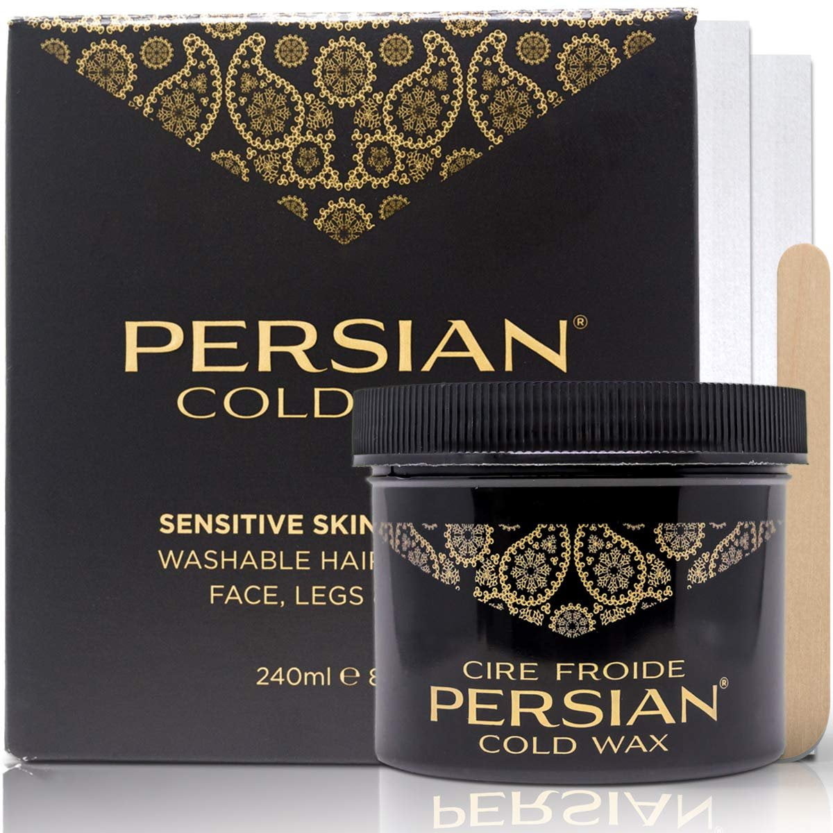 Persian Cold Wax Kit, Hair Removal Sugar Wax for Body Waxing Women