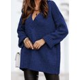 thumbnail image 2 of HOTAPEI V Neck Sweaters for Women Loose Casual Long Sleeve Pullover Sweater Solid Color Knitted Top, 2 of 6