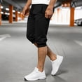 thumbnail image 6 of CQONEPT Mens Sweatpants with Pockets Summer Capris Joggers Loose Fit Athletic Running Trousers with Pockets Black 2XL, 6 of 7