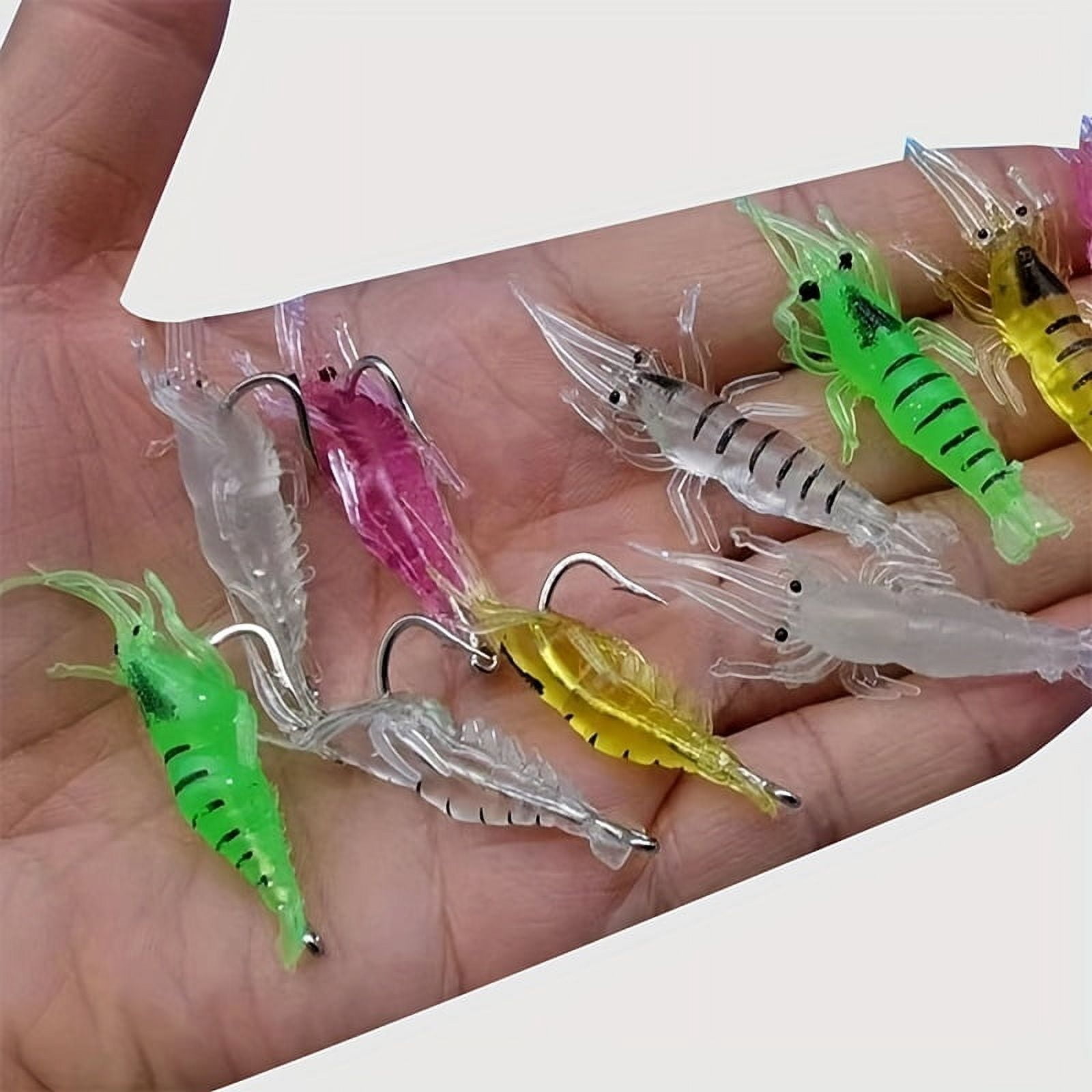 5PC Glow In The Dark Shrimp Fishing Lure: Lightweight & Easy To Use - Perfect For Beginners