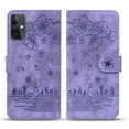 thumbnail image 4 of Dteck for Samsung Galaxy A51 Case, PU Leather Embossed Comic Flip Wallet Case with Cart Slot Hand Strap and Kickstand Shockproof Protective Case for Samsung Galaxy A51 6.5" 2020 Women Men, Purple, 4 of 9