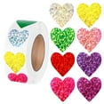 thumbnail image 1 of 1Roll Valentine's Heart Sticker Household Stickers Home Decals For Laptop Decoration Multicolor, 1 of 7