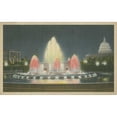 thumbnail image 3 of Unknown 24x17 Black Modern Framed Museum Art Print Titled - Illuminated Fountain Capitol Plaza, 3 of 5