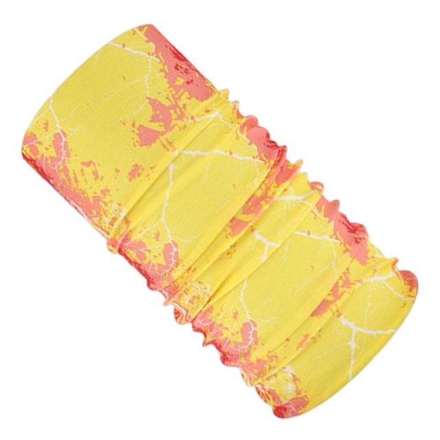 Sonducket Cuello polaina cuello pasamontañas tubo sin costuras pañuelos a prueba de polvo bufandas envolturas transpirables turbante para Accesorio para el cabello amarillo rosa