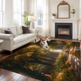 thumbnail image 3 of Brown Trees Large Area Rugs for Bedroom Living Room, Soft Non Slip Carpet Bedside Rug, Forest Art Decor Spring Summer Nature Leaf Rectangle Floor Cover Kitchen Accent Rug 6'x9' for Dining Room/Office, 3 of 9