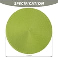 thumbnail image 2 of Placemats, Round Placemats Set of 6, Round Table Mats for Indoor and Outdoor Dining Table, Washable Woven Non-Slip Placemats,15 inch (Lime Green), 2 of 5