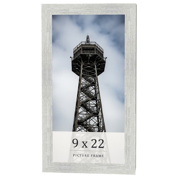 9x22 Frame White Real Wood Picture Frame Width 1.5 inches | Interior Frame Depth 0.5 inches | Barn