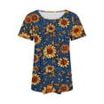 thumbnail image 4 of PVCS Womens Tops Fashionable Women's Casual Short Sleeved Loose Round Neck Printed Top, 4 of 5