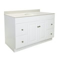 thumbnail image 3 of Design House 590828 Wyndham 2-Door 4-Drawer Bathroom Vanity with Cultured Marble 4" Center set White on White Vanity Top, Unassembled, 49x22, White, 3 of 18