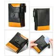 thumbnail image 4 of TAZAG genuine leather wallet men's short wallet multi-function leather cowhide wallet RFID anti-theft brushing multi-card cash clip, 4 of 7