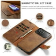 thumbnail image 5 of For iPhone 17 Pro Max DG.MING Crazy Horse Texture Detachable Magnetic Leather Phone Case,Brown,For iPhone 17 Pro Max, 5 of 10