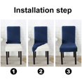 thumbnail image 6 of Dining Room Chair Covers 6 Pack Chair Covers Stretch Parsons Chair Covers Universal Spandex Dining Chair Slipcovers Seat Covers for Dining Chairs (Navy Blue), 6 of 7