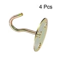 thumbnail image 3 of Uxcell Ceiling Hooks, 2.95 Inch Dia Round Base Screw Top Mount Overhead Hooks, 4 Pack, 3 of 6