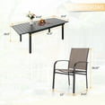 thumbnail image 4 of Sophia & William 9 Piece Patio Metal Dining Set Expandable Patio Dining Table and 8 Brown Textilene Chairs, 4 of 12